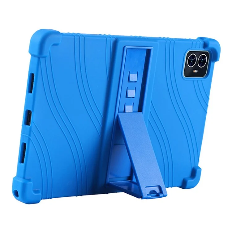 For Teclast M50 / M50 HD 10.1 / M50 Pro 10.1 (2023) Case PC Kickstand Silicone Tablet Cover - Dark Blue