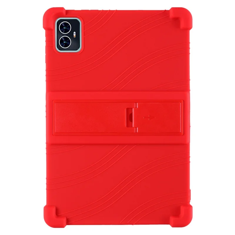 For Teclast M50 / M50 HD 10.1 / M50 Pro 10.1 (2023) Case PC Kickstand Silicone Tablet Cover - Red
