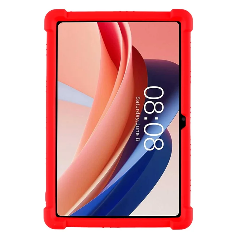 For Teclast M50 / M50 HD 10.1 / M50 Pro 10.1 (2023) Case PC Kickstand Silicone Tablet Cover - Red