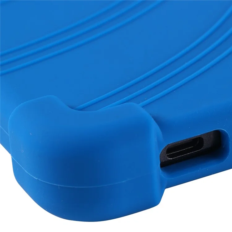 For Teclast P80T Silicone Tablet Case Multi-Viewing Kickstand Cover - Dark Blue