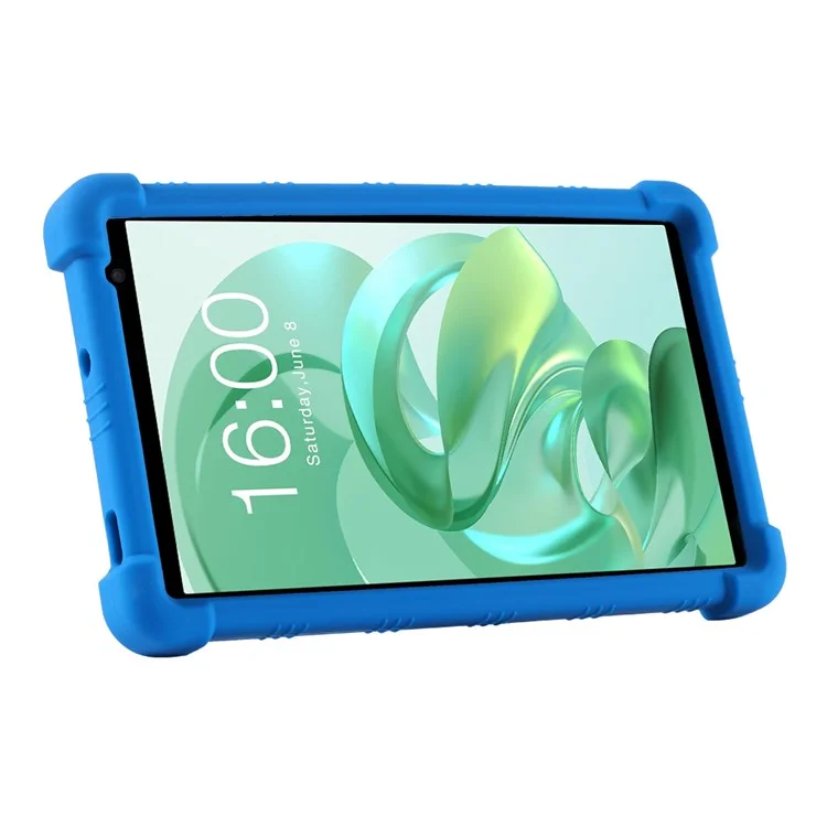 For Teclast P80T Silicone Tablet Case Multi-Viewing Kickstand Cover - Dark Blue