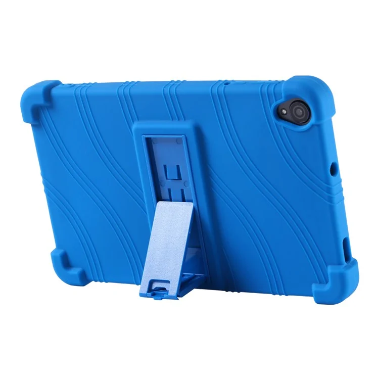 For Teclast P80T Silicone Tablet Case Multi-Viewing Kickstand Cover - Dark Blue
