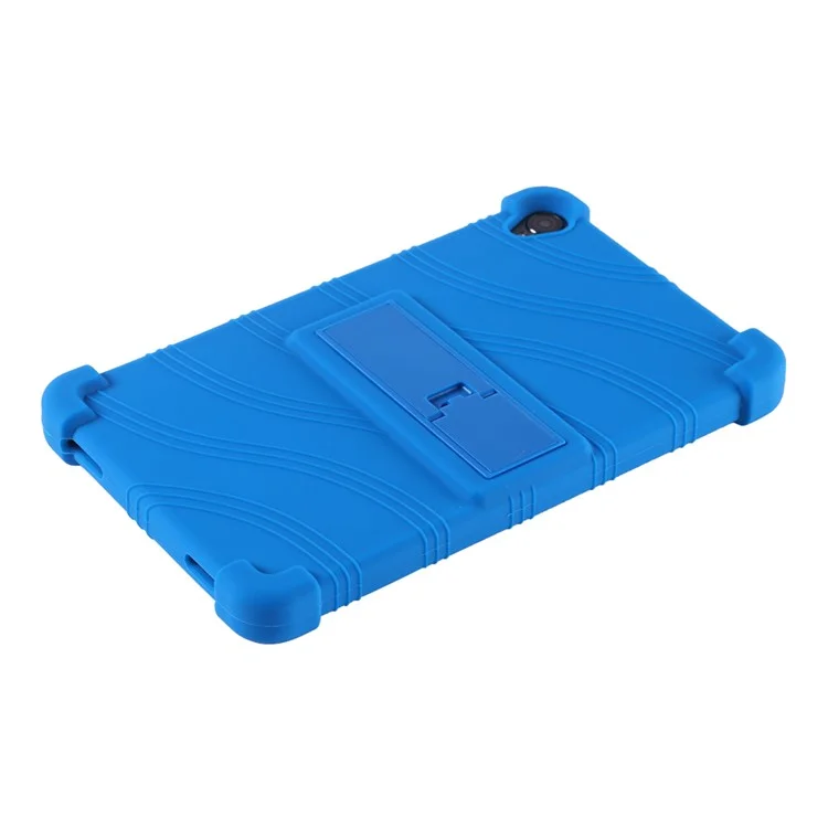 For Teclast P80T Silicone Tablet Case Multi-Viewing Kickstand Cover - Dark Blue