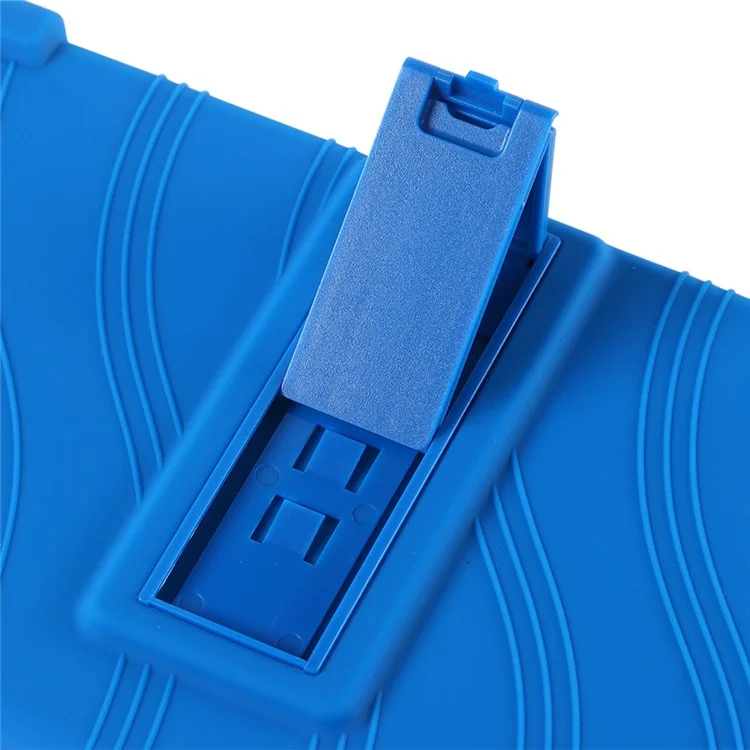 For Teclast P80T Silicone Tablet Case Multi-Viewing Kickstand Cover - Dark Blue