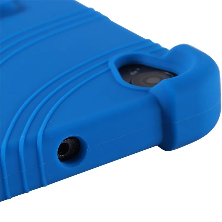 For Teclast P80T Silicone Tablet Case Multi-Viewing Kickstand Cover - Dark Blue