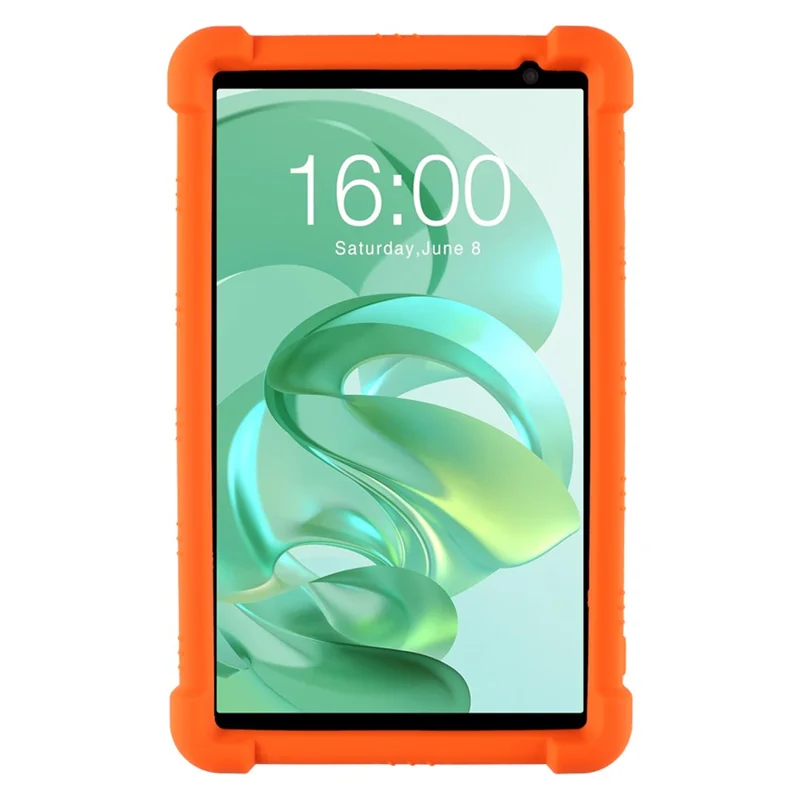 For Teclast P80T Silicone Tablet Case Multi-Viewing Kickstand Cover - Orange