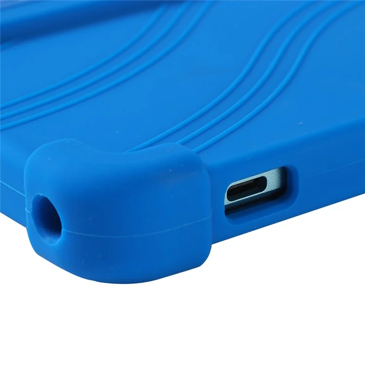 Pour Teclast P85T Kickstand Tablet Case Reinforced Corners Silicone Cover - Bleu foncé