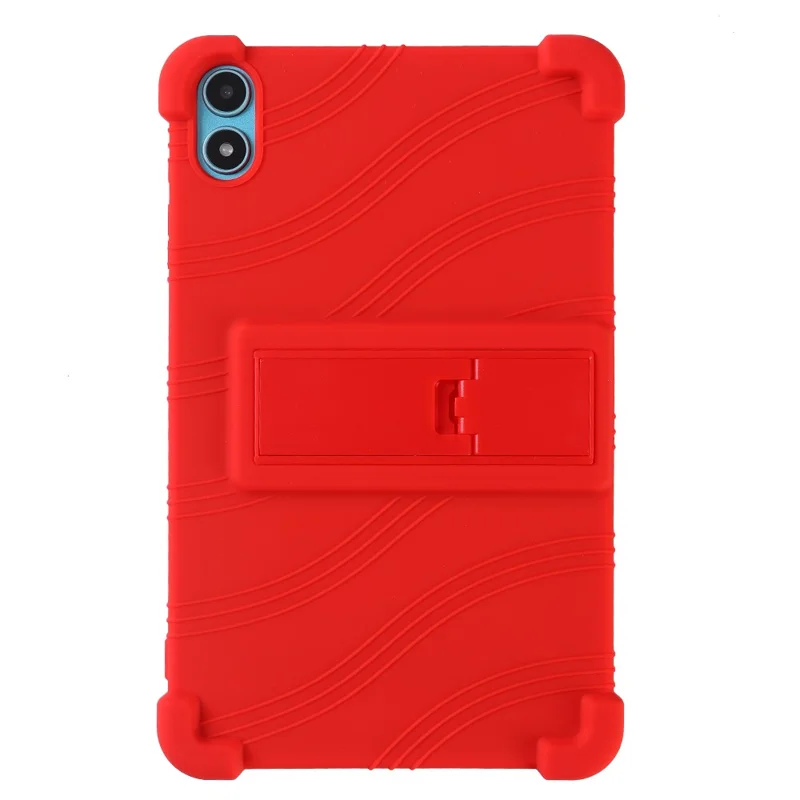 For Teclast P85T Kickstand Tablet Case Reinforced Corners Silicone Cover - Red