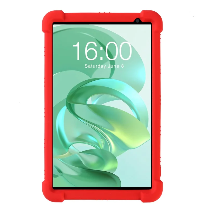 For Teclast P85T Kickstand Tablet Case Reinforced Corners Silicone Cover - Red