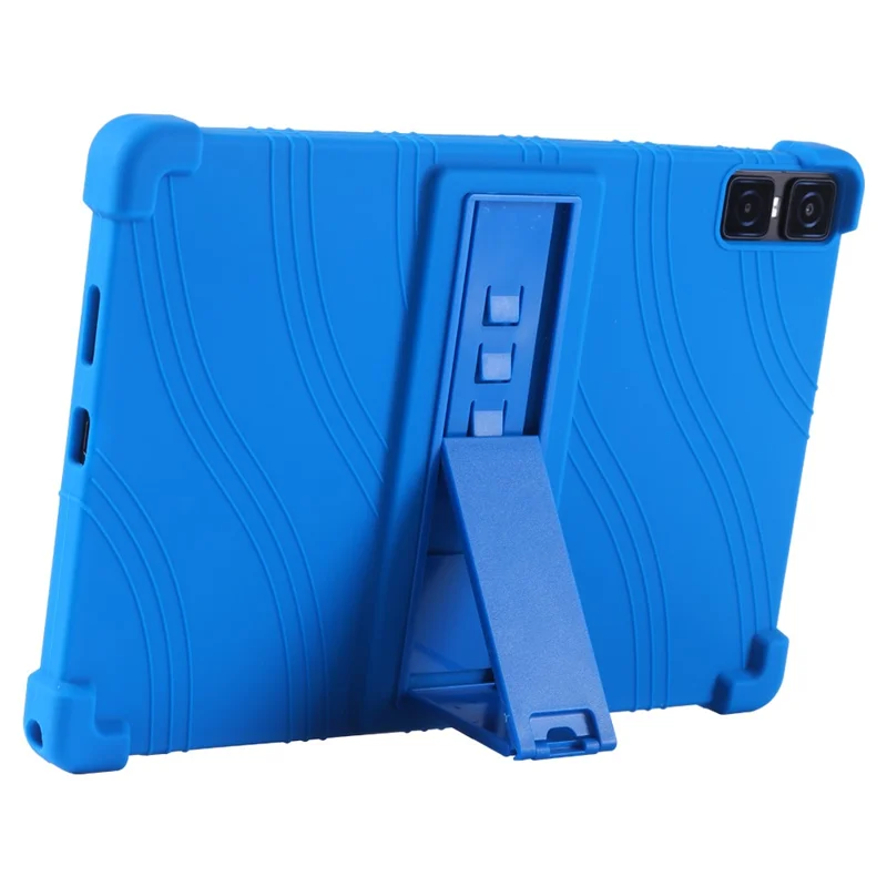For Teclast T45HD Silicone Tablet Case Kickstand Heavy Duty Shockproof Cover - Dark Blue