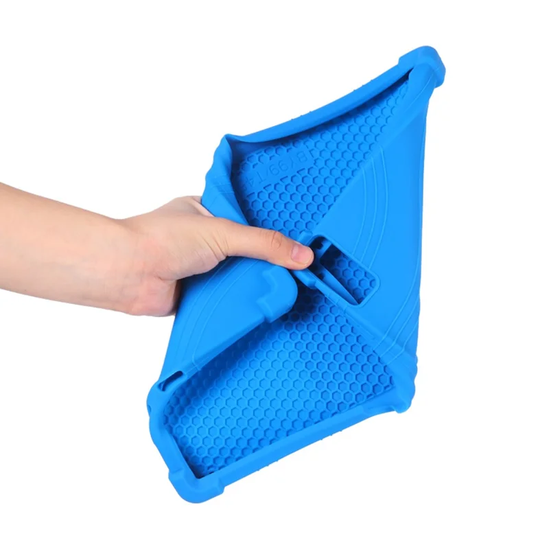For Teclast T45HD Silicone Tablet Case Kickstand Heavy Duty Shockproof Cover - Dark Blue