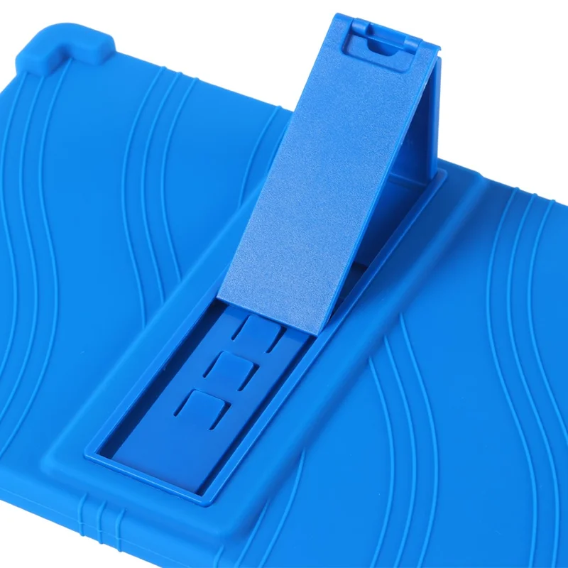 For Teclast T45HD Silicone Tablet Case Kickstand Heavy Duty Shockproof Cover - Dark Blue