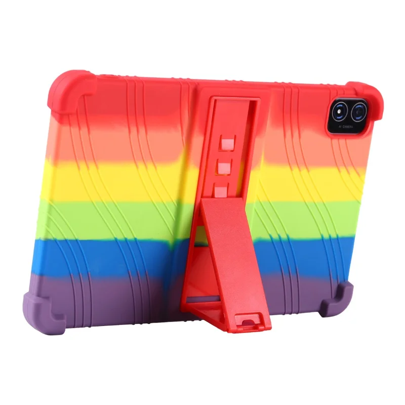 For Teclast T40S Silicone Case Kickstand 4 Corners Shockproof Tablet Cover - Multi-color