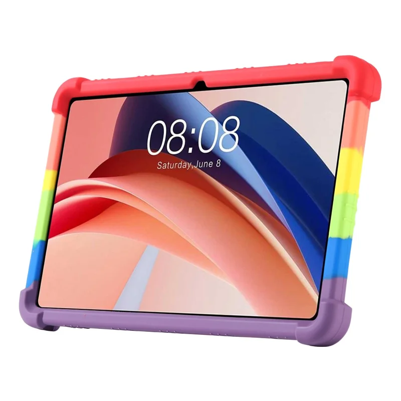 For Teclast T40S Silicone Case Kickstand 4 Corners Shockproof Tablet Cover - Multi-color