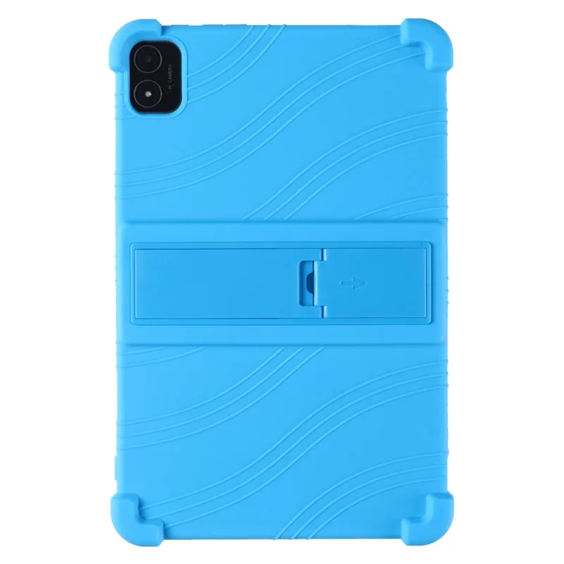 For Teclast T40S Silicone Case Kickstand 4 Corners Shockproof Tablet Cover - Sky Blue