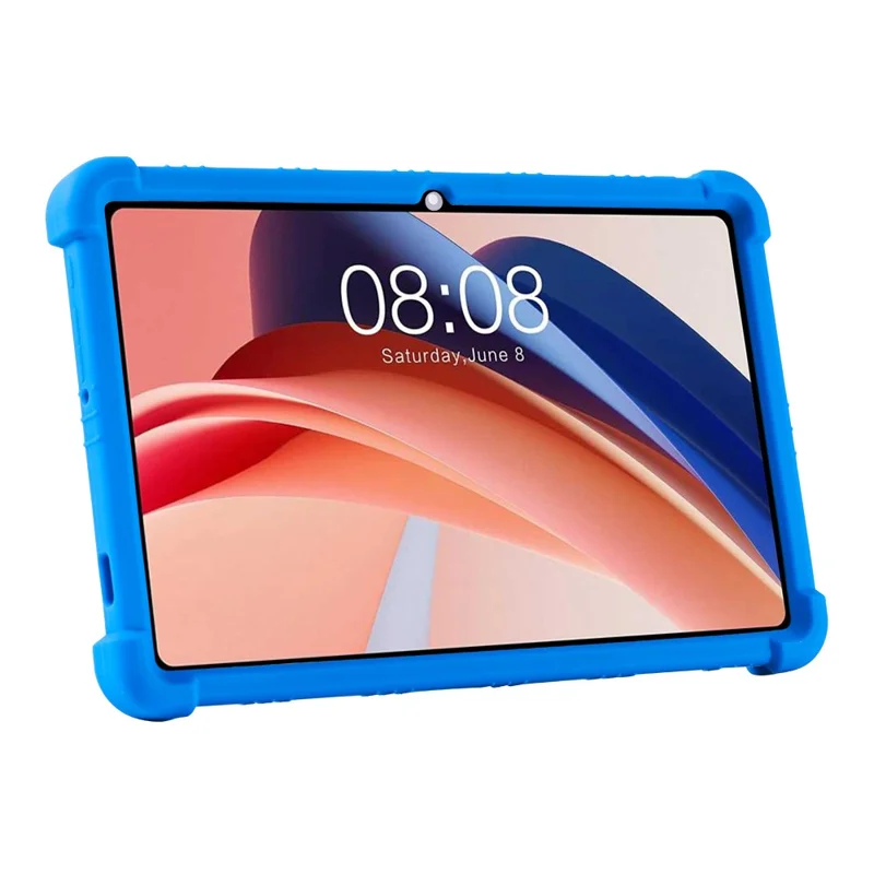 For Teclast T40S Silicone Case Kickstand 4 Corners Shockproof Tablet Cover - Sky Blue