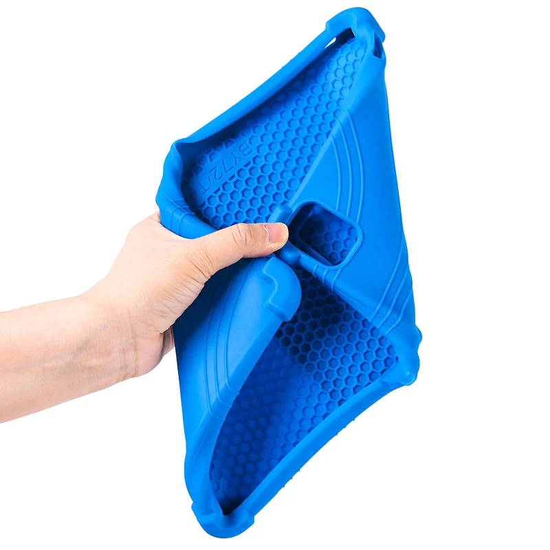 For Teclast T40S Silicone Case Kickstand 4 Corners Shockproof Tablet Cover - Sky Blue