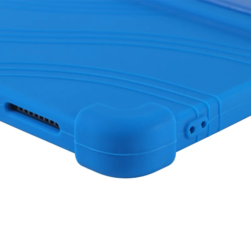 For Xiaomi Redmi Pad SE Case Thicken 4 Corners Anti-drop Silicone Tablet Cover with Kickstand - Rose