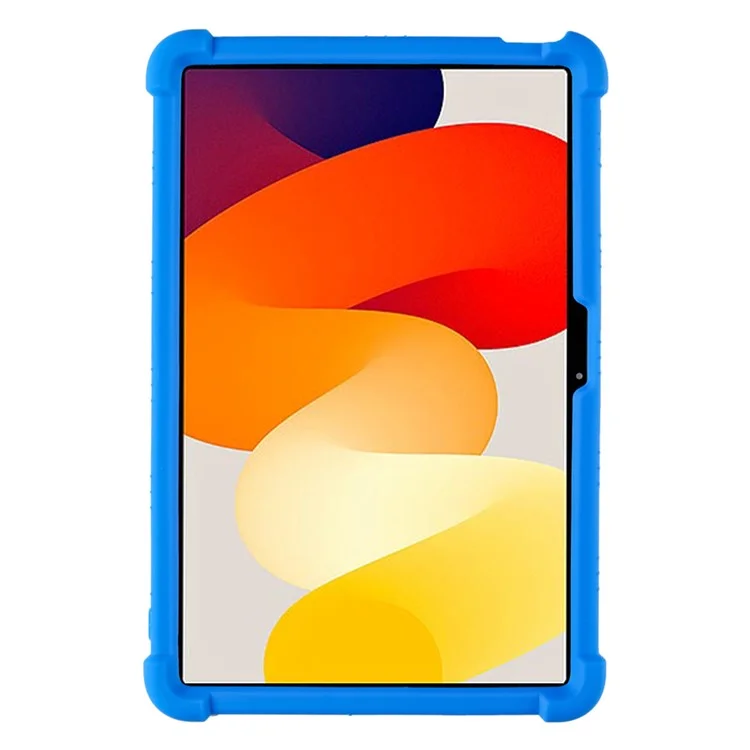 For Xiaomi Pad 6 / Pad 6 Pro Case Folding Kickstand Silicone Tablet Shockproof Cover - Dark Blue