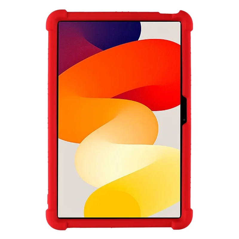 For Xiaomi Pad 6 / Pad 6 Pro Case Folding Kickstand Silicone Tablet Shockproof Cover - Red