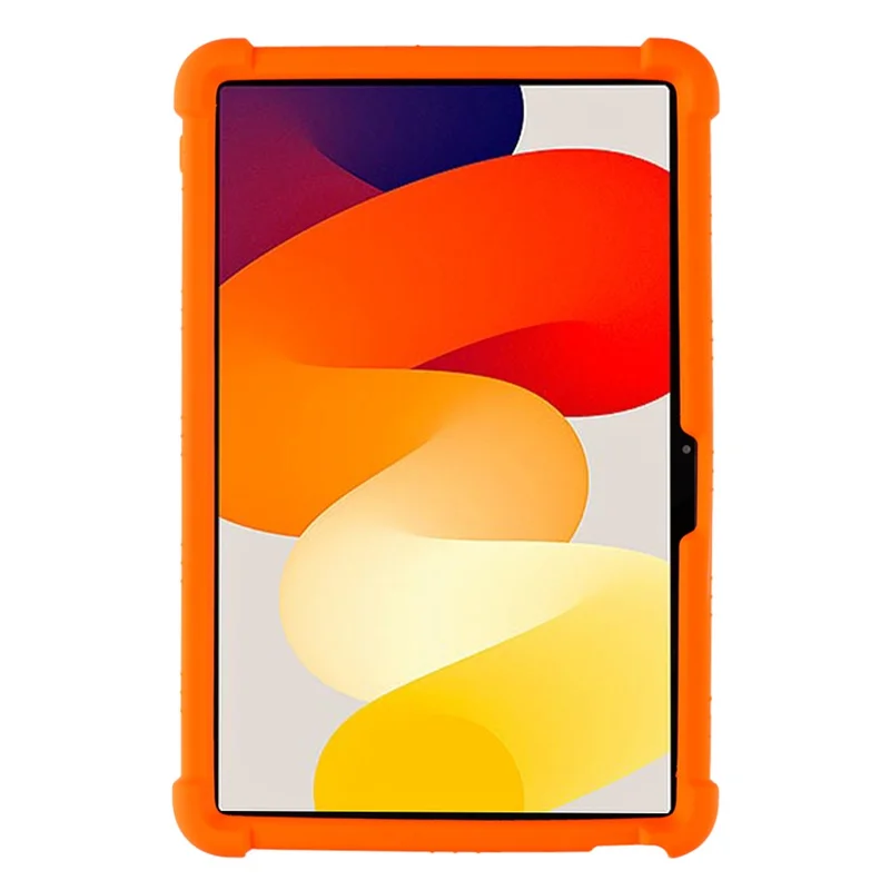 For Xiaomi Pad 6 / Pad 6 Pro Case Folding Kickstand Silicone Tablet Shockproof Cover - Orange