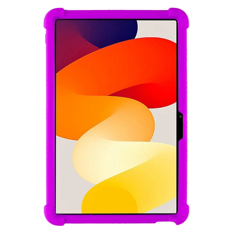 For Xiaomi Pad 6 / Pad 6 Pro Case Folding Kickstand Silicone Tablet Shockproof Cover - Purple