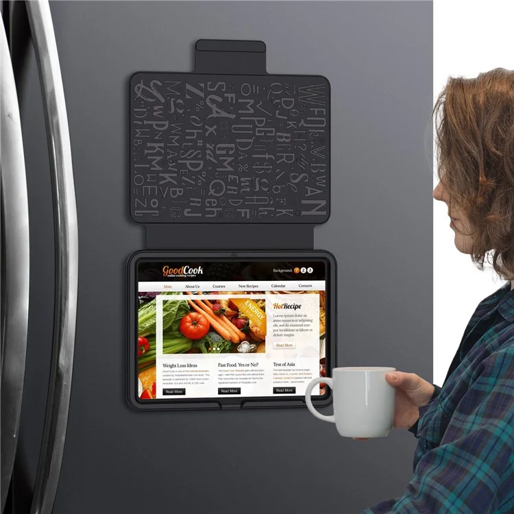 Para iPad 10.9 (2022) A2696 Funda con Soporte para Tarjetas, Soporte Ajustable de 5 Niveles, Ranura para Lápiz, Cubierta Plegable para Tableta - Negro