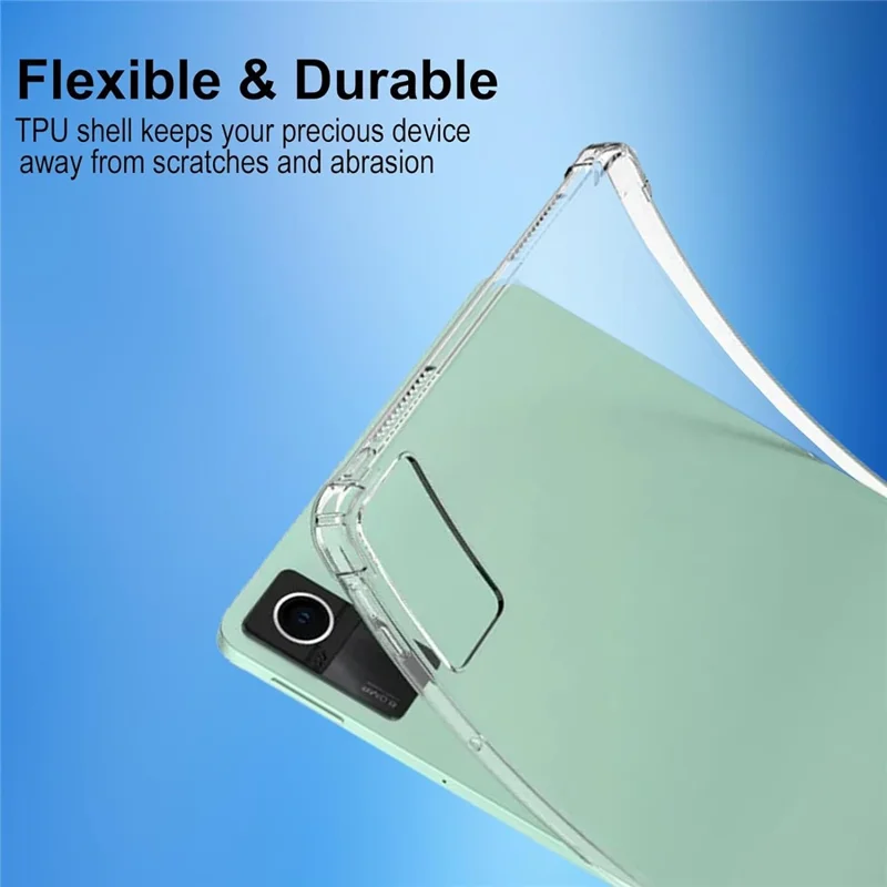 Para Xiaomi Redmi Pad SE Funda TPU Anticaídas + 2 Piezas Película Protectora de Cristal Templado para Tableta