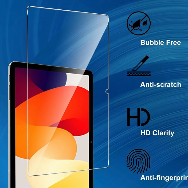 Para Xiaomi Redmi Pad SE Funda TPU Anticaídas + 2 Piezas Película Protectora de Cristal Templado para Tableta