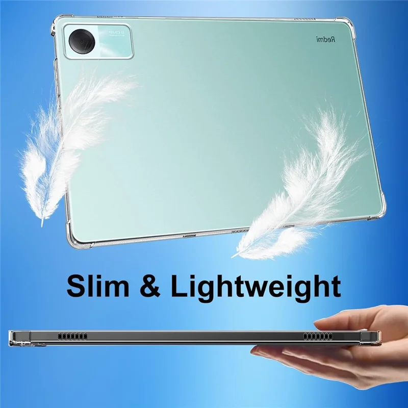 Para Xiaomi Redmi Pad SE Funda TPU Anticaídas + 2 Piezas Película Protectora de Cristal Templado para Tableta