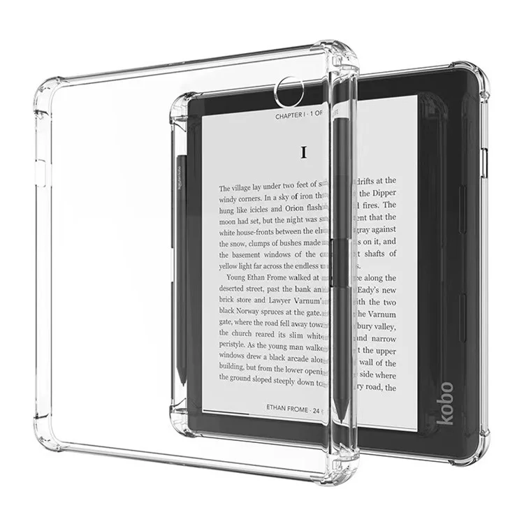 Para Kobo Sage TPU Case Transparente E-reader Clear Cover Drop Protection