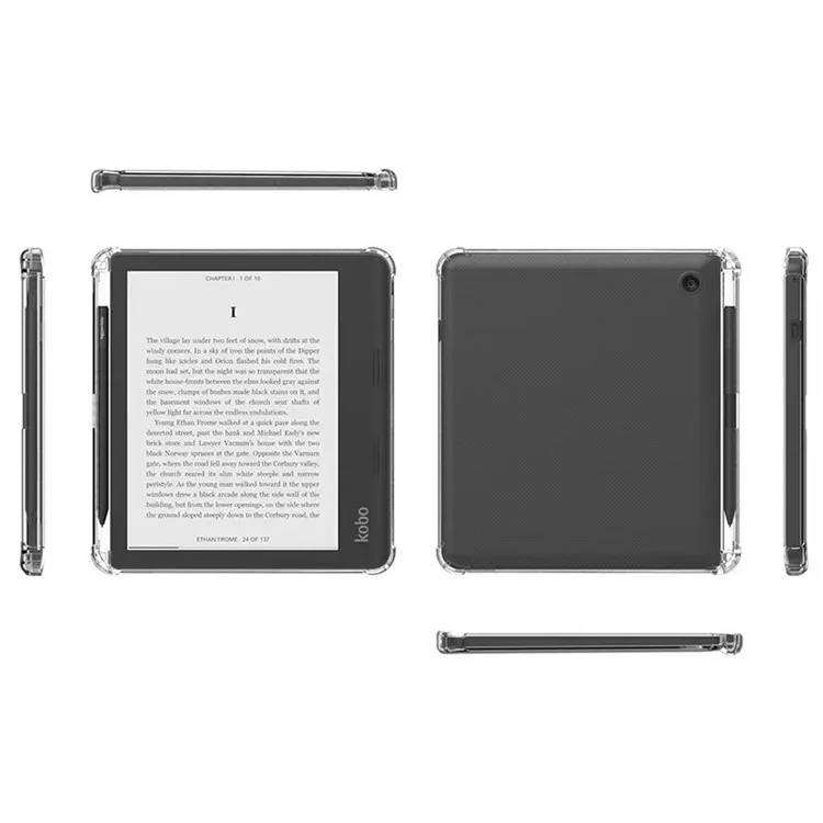 Für Kobo Sage TPU-Hülle Transparenter E-Reader Klarsichtcover Fallschutz