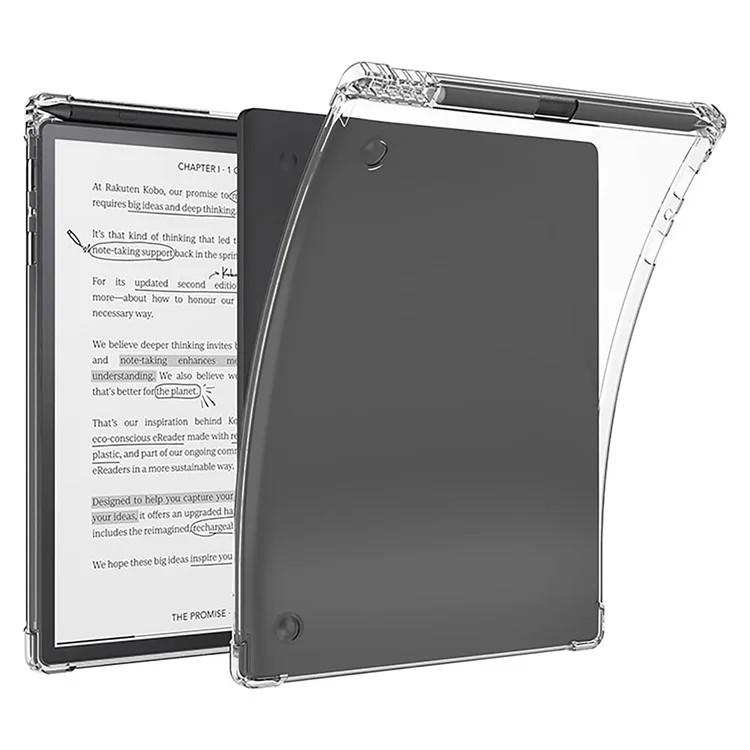 Für Kobo Elipsa 2E E-Book-Reader-Hülle Vier-Ecken-Sturzsicherung TPU-Abdeckung mit Stiftfach
