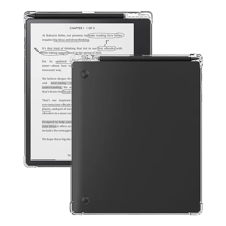 Für Kobo Elipsa 2E E-Book-Reader-Hülle Vier-Ecken-Sturzsicherung TPU-Abdeckung mit Stiftfach