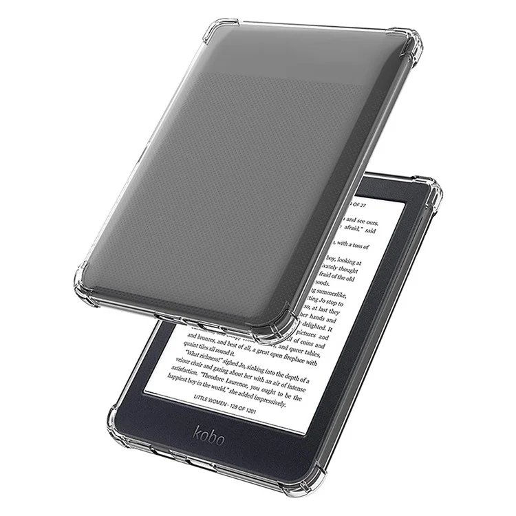 Para Kobo Nia (2023) Capa de 6 polegadas Proteção em Quatro Cantos Capa Traseira de e-Reader Soft TPU Transparente