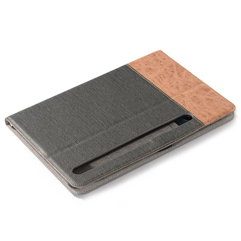 For Samsung Galaxy Tab S10 FE / S9 FE Wallet Case Cross Texture PU Leather Tablet Cover - Grey