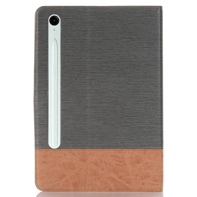 For Samsung Galaxy Tab S10 FE / S9 FE Wallet Case Cross Texture PU Leather Tablet Cover - Grey