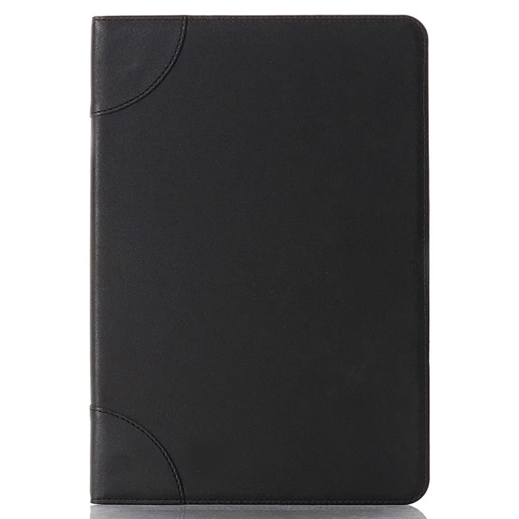 Funda para tablet Samsung Galaxy Tab S9 FE, de cuero sintético con textura cruzada y ranuras para tarjetas - Negro
