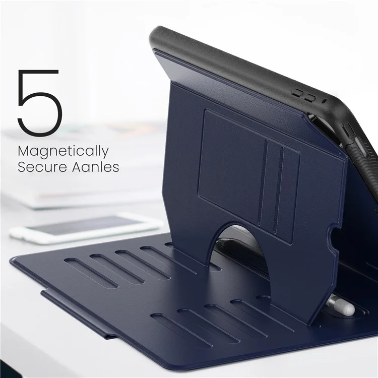 per ipad da 9,7 pollici (2018) /(2017) / ipad pro 9,7 pollici (2016) / coperchio per tablet per sonno automatico in pelle ipad air 2 custodia - blu navy