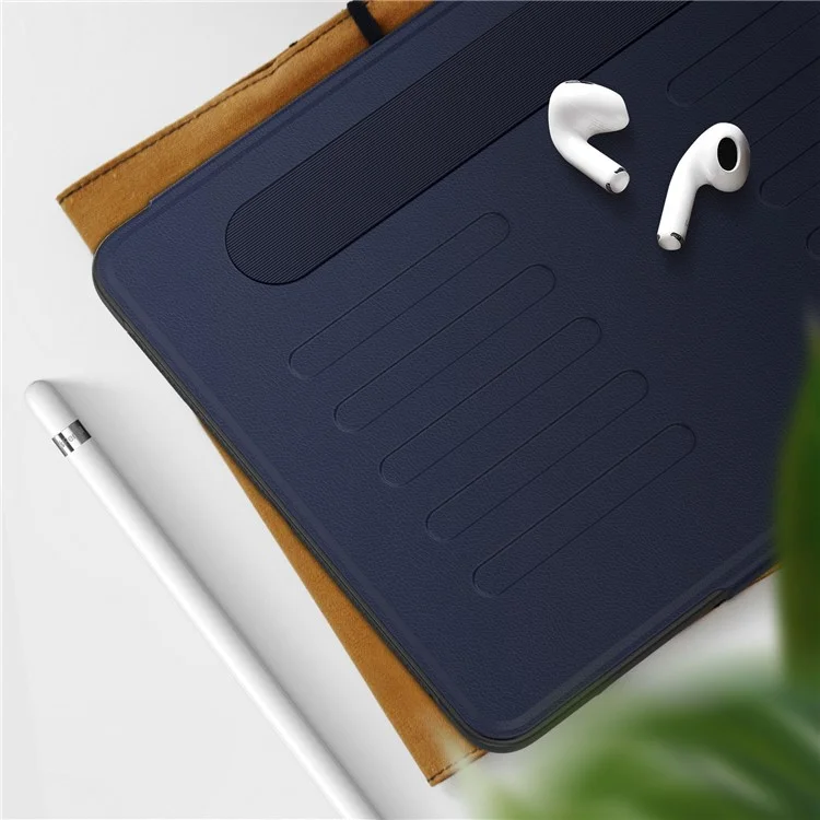 pour ipad 9.7-pouces (2018) / (2017) / ipad pro 9,7 pouces (2016) / ipad air 2 couverture de tablette de veille de somnifère en cuir automatique de caisse ipad 2 - bleu marine