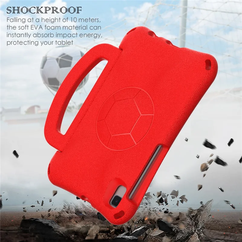 Per Samsung Galaxy Tab A7 Lite 8.7-inch / Tab A9 / Tab A 8.0 (2019) SM-T290 (Wi-Fi) / SM-T295 (LTE) Hard Case Kickstand Tablet Cover - Red