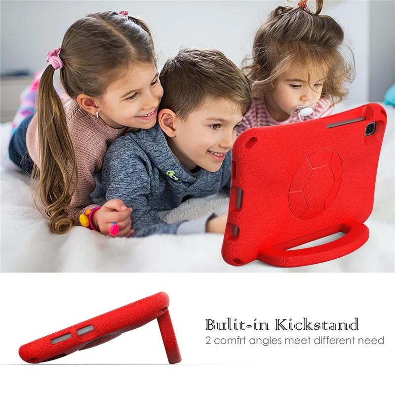 Per Samsung Galaxy Tab A7 Lite 8.7-inch / Tab A9 / Tab A 8.0 (2019) SM-T290 (Wi-Fi) / SM-T295 (LTE) Hard Case Kickstand Tablet Cover - Red