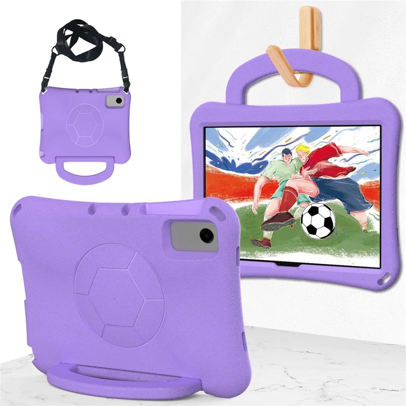 For Samsung Galaxy Tab A11+ / A9+ / Xiaomi Redmi Pad SE / Redmi Pad 2 / Lenovo Tab K11 Gen 2 / Idea Tab / Xiaoxin Pad 11 2025 EVA Case Kickstand Tablet Hard Cover - Light Purple