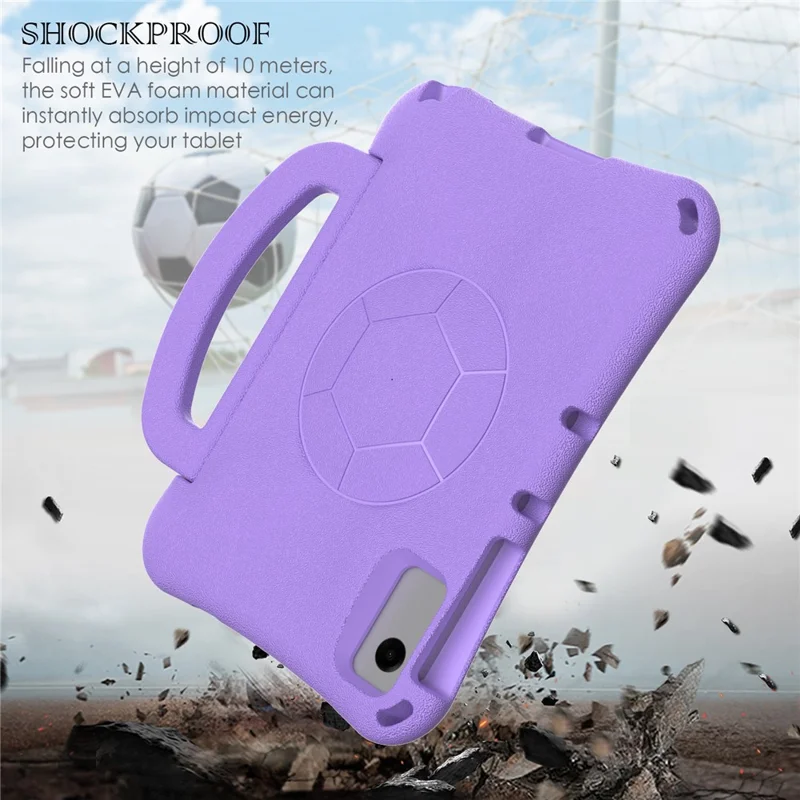 For Samsung Galaxy Tab A11+ / A9+ / Xiaomi Redmi Pad SE / Redmi Pad 2 / Lenovo Tab K11 Gen 2 / Idea Tab / Xiaoxin Pad 11 2025 EVA Case Kickstand Tablet Hard Cover - Light Purple