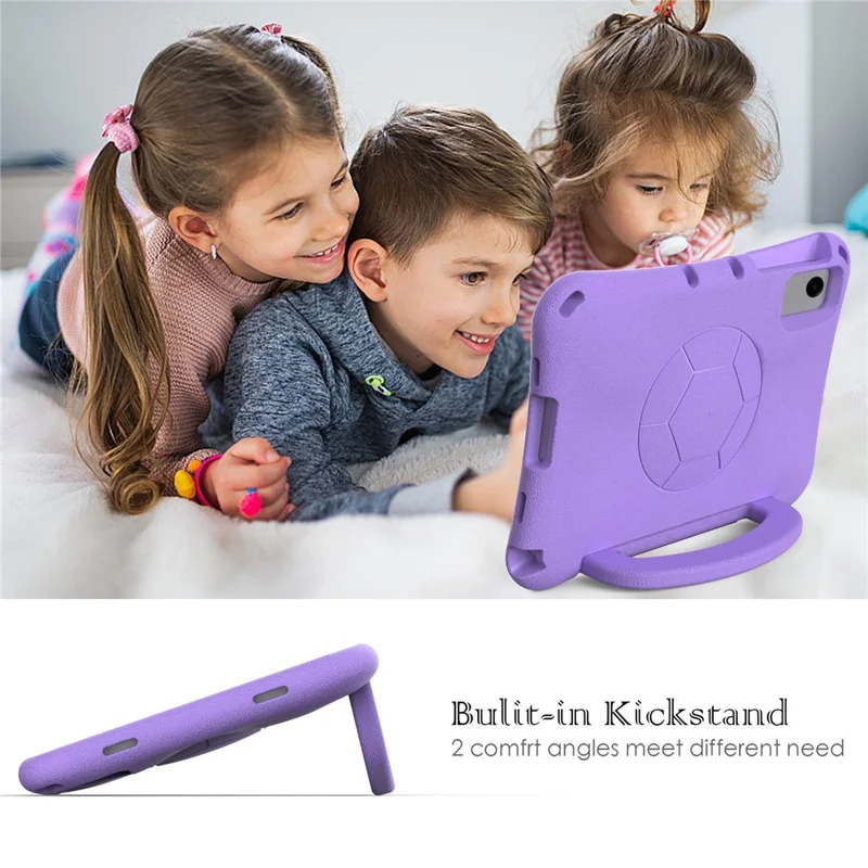 For Samsung Galaxy Tab A11+ / A9+ / Xiaomi Redmi Pad SE / Redmi Pad 2 / Lenovo Tab K11 Gen 2 / Idea Tab / Xiaoxin Pad 11 2025 EVA Case Kickstand Tablet Hard Cover - Light Purple