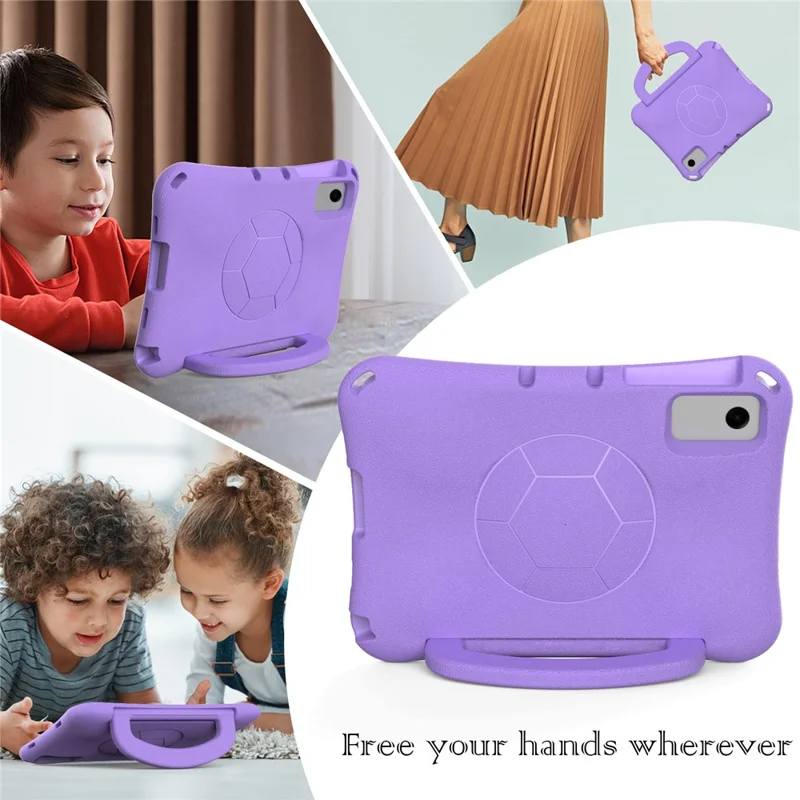 For Samsung Galaxy Tab A11+ / A9+ / Xiaomi Redmi Pad SE / Redmi Pad 2 / Lenovo Tab K11 Gen 2 / Idea Tab / Xiaoxin Pad 11 2025 EVA Case Kickstand Tablet Hard Cover - Light Purple