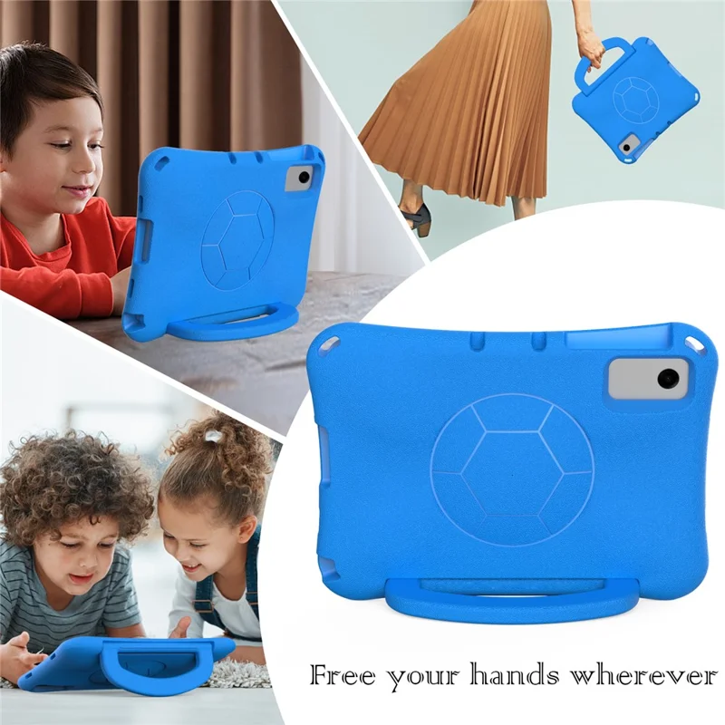 For Samsung Galaxy Tab A11+ / A9+ / Xiaomi Redmi Pad SE / Redmi Pad 2 / Lenovo Tab K11 Gen 2 / Idea Tab / Xiaoxin Pad 11 2025 EVA Case Kickstand Tablet Hard Cover - Blue