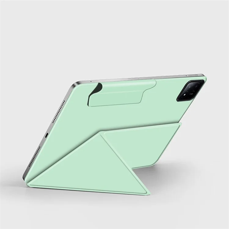 Для чехла Xiaomi Pad 6S Pro 12.4 Origami Stand PU Leather Flip Tablet Cover - зеленый