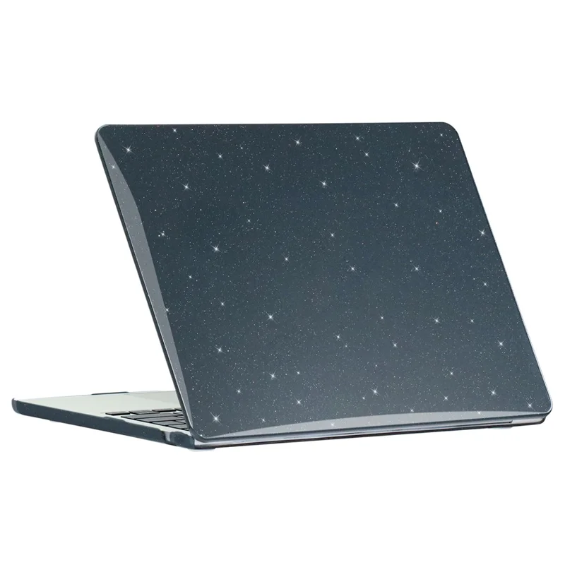 For MacBook Pro 13 inch (2020) A2251 A2289 PC Case Starry Sky Front and Back Laptop Shell Cover - Black