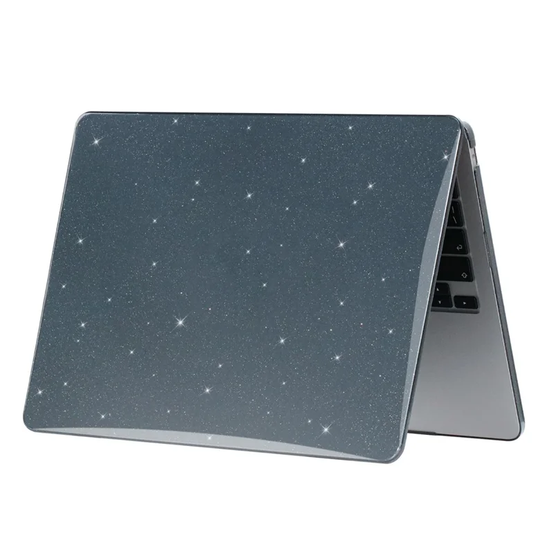For MacBook Pro 13 inch (2020) A2251 A2289 PC Case Starry Sky Front and Back Laptop Shell Cover - Black